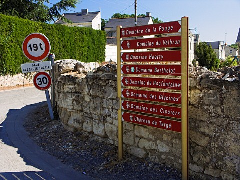 Signs to Chteaux in Turquant   MaineetLoire France SaumurChampigny