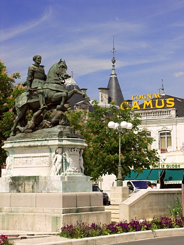 Statue in the centre of Cognac Charente France   PoitouCharentes
