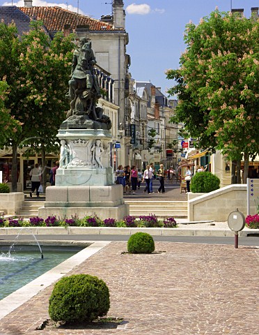 Statue in the centre of Cognac Charente France   PoitouCharentes