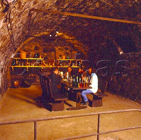 Sampling wine in the cellar of Marta   WilleBaumkauff Abaujszanto Hungary  Tokaji