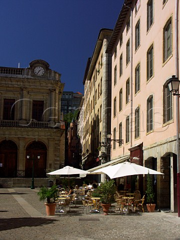 Terrace restaurants in Place StJean Lyon  Rhne France  RhneAlpes