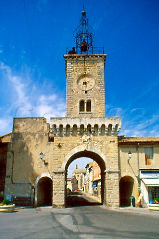 Entrance gate to village of Le Thor   near Avignon Vaucluse France