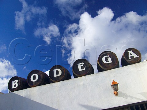 Bodega sign Lanzarote Canary Islands Spain    Lanzarote