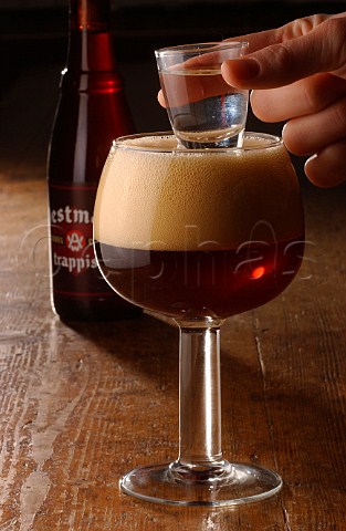 Beer cocktail with Westmalle Trappistes and Jenever
