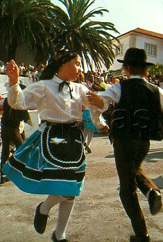 Folk dancing at the Wine Harvest   Festival Palmela Portugal