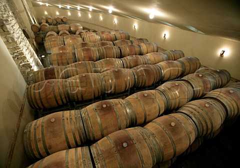 Barrel cellar of the Vietti winery Castiglione   Falletto Piemonte Italy  Barolo