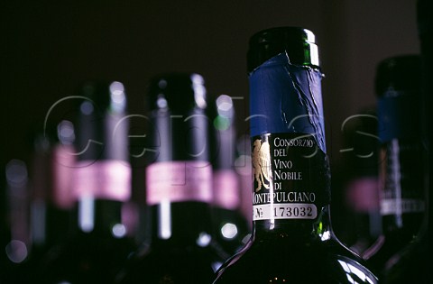 Bottles of Vino Nobile di Montepulciano   Tuscany Italy