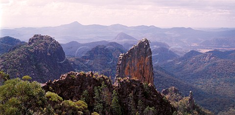 The Breadknife viewed from Grand High Tops   Warrumbungle National Park New South Wales   Australia