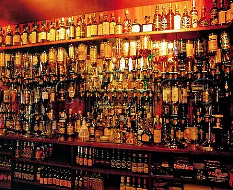 Interior of The Grouse Inn where over 800 varieties   of whisky are stocked Cabrach Moray Scotland