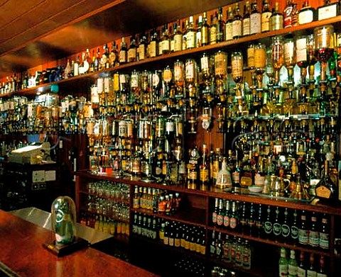 Interior of The Grouse Inn where over 800 varieties   of whisky are stocked Cabrach Moray Scotland