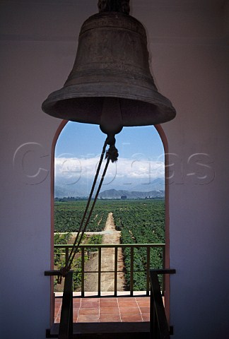 Old belltower overlooking vineyards at   Tacama in the Ica Valley Peru
