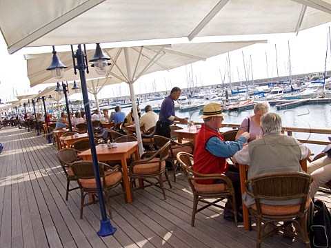 A waterside restaurant in the Marina Rubicon  Lanzarote Canary Islands