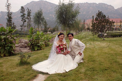 The garden of Bodega Langes owned by GernotLanges   Swarovski is a popular place for wedding   photographs   Changli Hebei province China