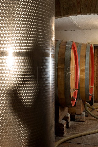 Shadow of wine taster in the cellars of Giovanni   Rosso Serralunga dAlba Piemonte Italy Barolo