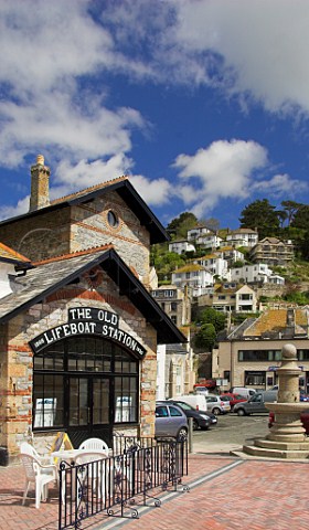 The Old Lifeboat Station now converted to a caf   Looe Cornwall England