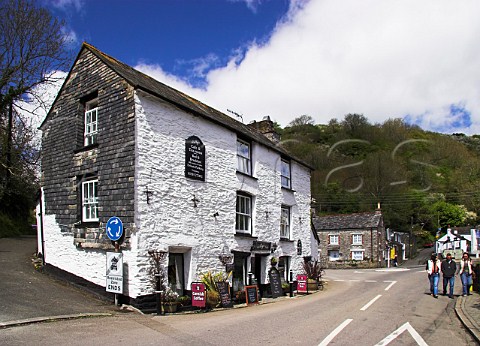 Millys caf and tearooms Polperro Cornwall   England