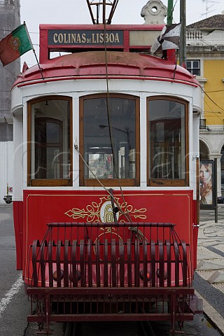 Old tram used for tourist tours of Lisbon Portugal