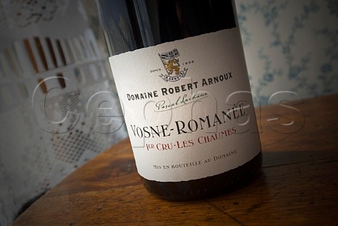 Bottle of Domaine Robert Arnoux VosneRomane   Premier CruLes Chaumes wine Cte dOr France
