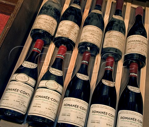 Selection of RomaneConti Burgundy from 1919 to   2002 from a private cellar collection