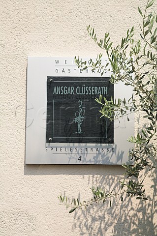 Sign outside Weingut Ansgar Clsserath Trittenheim Mosel Germany