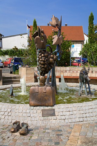 Small fountain in Deidesheim Germany  Pfalz