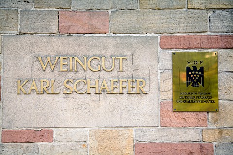 Sign outside Weingut Karl Schaefer Bad Drkheim   Germany  Pfalz