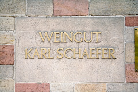 Sign outside Weingut Karl Schaefer Bad Drkheim   Germany  Pfalz