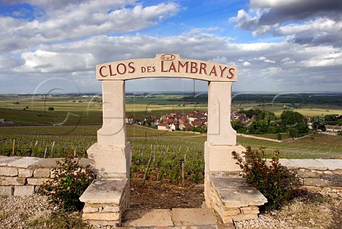 Stone entrance arch to the Clos des Lambrays   vineyard above MoreyStDenis  Cte dOr France    Cte de Nuits Grand Cru