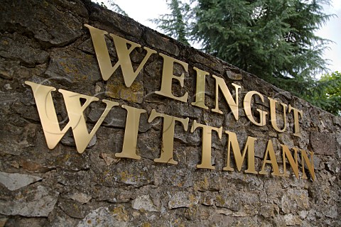 Sign outside Weingut Wittmann Westhofen Germany     Rheinhessen