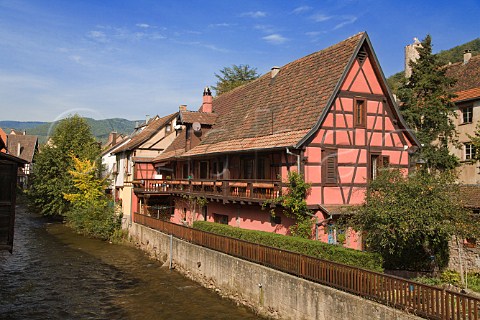 Half timbered buildings in Kaysersberg HautRhin   France  Alsace