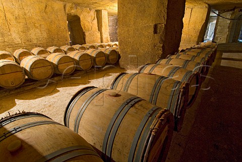 The historic limestone barrel cellar of Chteau   Ausone Saintmilion Gironde France  Stmilion    Bordeaux
