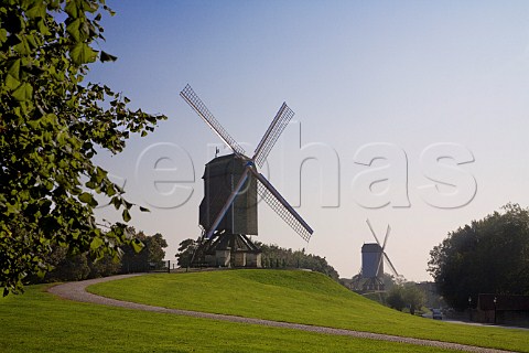 SintJanshuysmolen stilt windmill Bruges Belgium