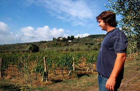 Bibi Graetz in his Bagazzano vineyard Fiesole Tuscany Italy  Chianti Colli Fiorentini
