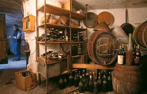 Giovanni Arcadu in the cellar of Gostolai Winery Oliena Sardinia Italy