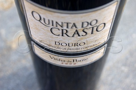 Bottle of Quinta do Crasto Vinha da Ponte 2000 Douro red table wine Ferrao Portugal