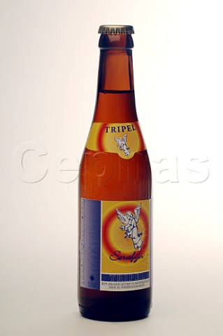 Bottle of Serafijn Tripel beer Belgium