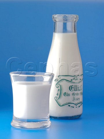 Bottle and glass of Milk