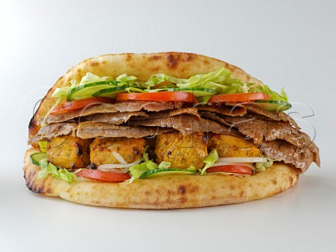 Lamb and chicken doner kebab
