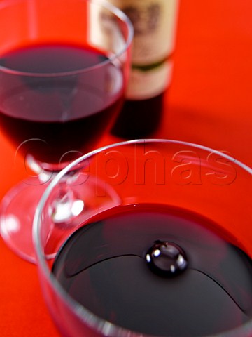 Glass of Bordeaux wine