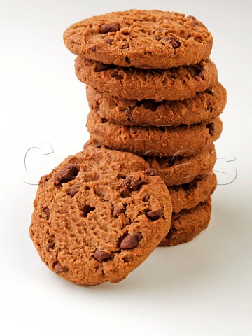 Stack of chocolatechip cookies
