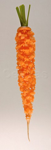 Chopped carrot sculpture
