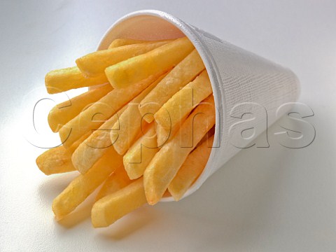 Cone of takeaway chips