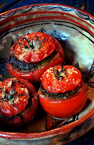 Moroccan stuffed tomatoes