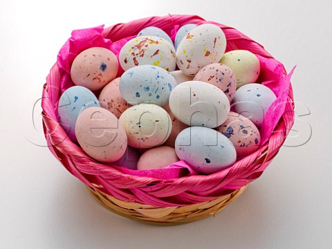 Easter Basket of mini chocolate eggs