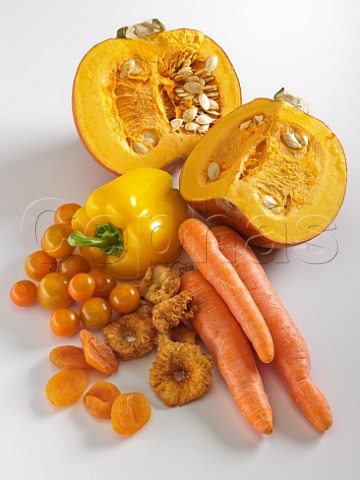 Orange coloured food