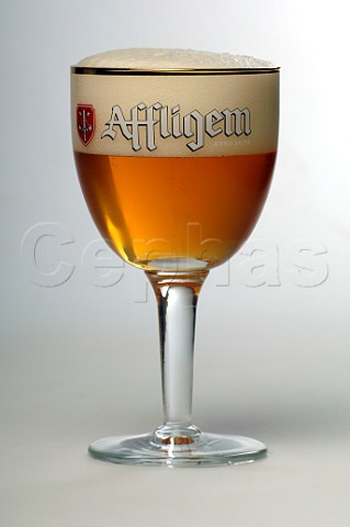 Glass of Affligem Abbey beer