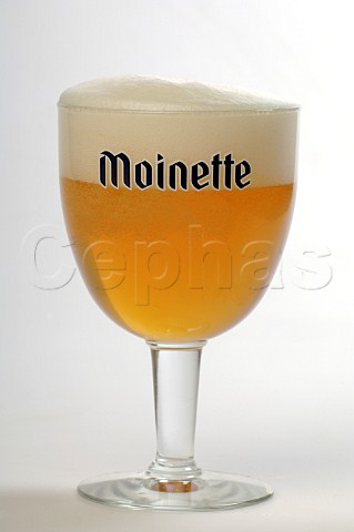 Glass of Moinette beer Brasserie Dupont Belgium
