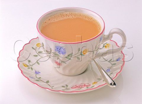 Fine china tea cup and saucer