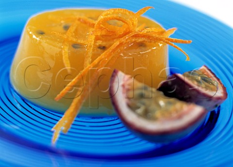 Orange and passion fruit jelly