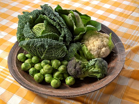 Assorted green vegetables in a bowl